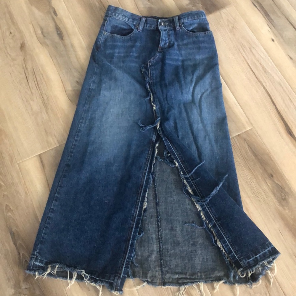 Dkny blue Jean maxi skirt
